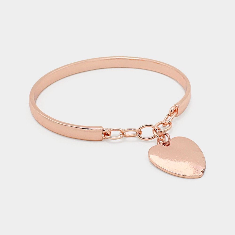 NWT Mia bangle heart dangle bracelet in copper